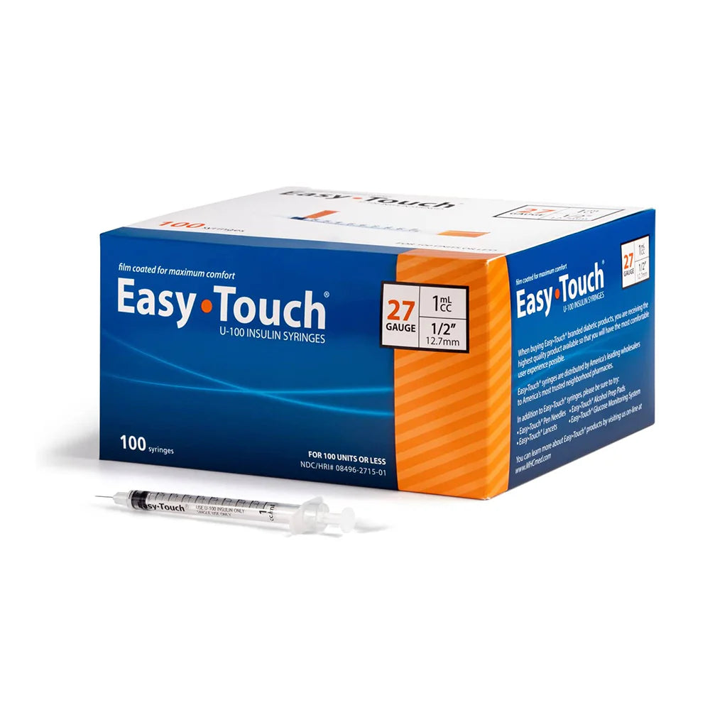 EasyTouch Insulin Syringes | Box of 100 (various sizes)