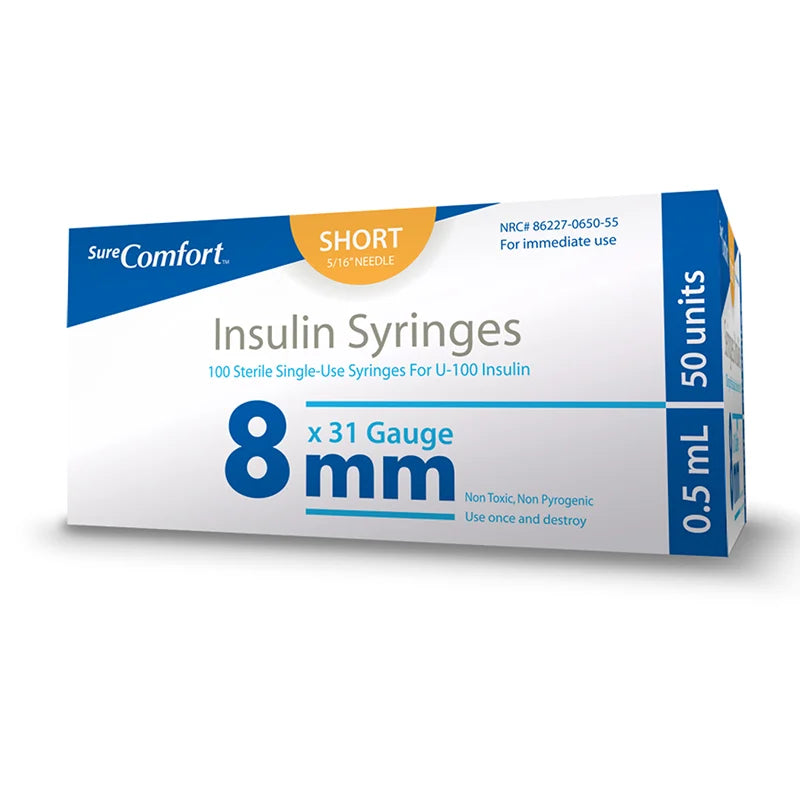 SureComfort Insulin Syringes — 31G x 5/16" | Box of 100